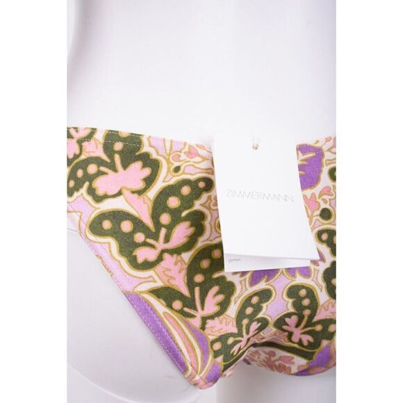 Zimmermann Womens Violet Printed Bikini Bottom Swim Suit AU 0 US 4 NWT - Picture 5 of 6